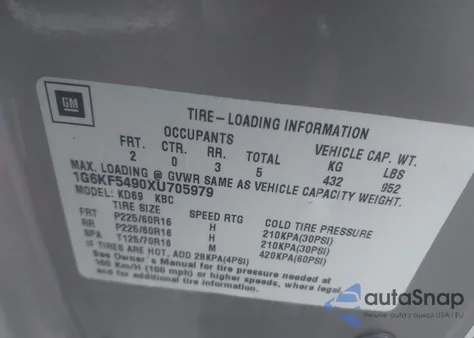 1999 Cadillac Deville Concours from USA, damaged, VIN 1G6KF5490XU705979